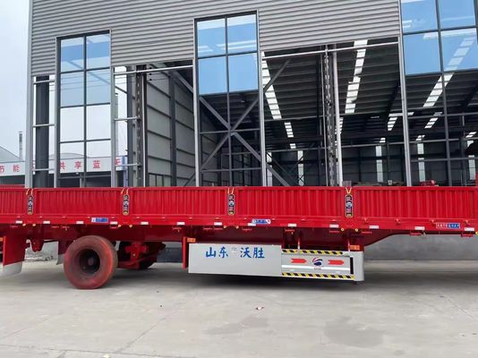 Stahlseitenwände Semi-Anhänger 3 Achsen 50 Tonnen Seiten-Flip-Anhänger 12400X2500X3650mm