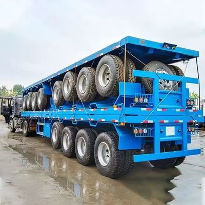 Mehrfunktions 20 ft 40 ft Ladung Halbanhänger Flachbettbehälter mit Stahlmaterial