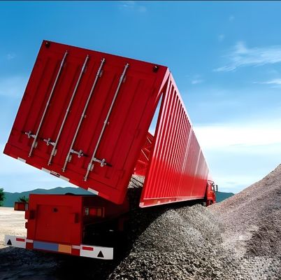 3 Achsen Seitenwand Seiten-Dump-Semi-Anhänger für Getreide-Transport-Lkw-Anhänger