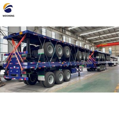 40ft Container Transport 3 Achsen Flachdeck Semi-Anhänger mit 13 Tonnen Achsen Stahlmaterial
