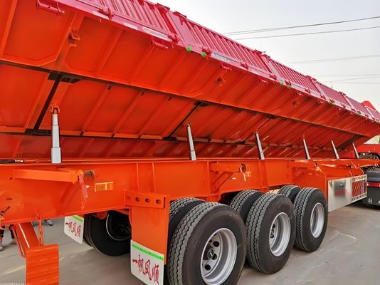 3 Achsen Seitenwand Seiten-Dump-Semi-Anhänger für Getreide-Transport-Lkw-Anhänger