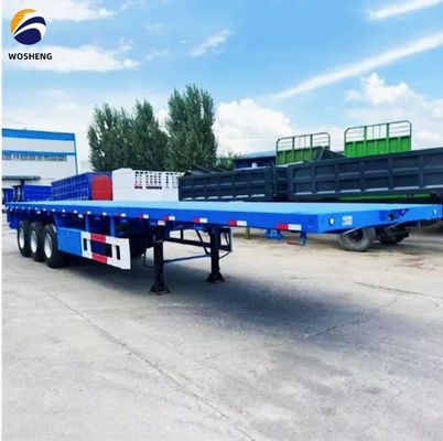 Container-Flachbett-Halbanhänger mit Blattfeder 90x13/16x10 Schichten und 30-70t Kapazität