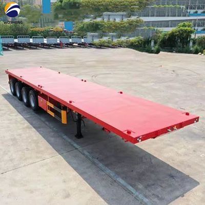 Flatbed Semi-Trailer 3 Achsen 4 Achsen 20FT 40FT für einen sicheren und reibungslosen Containertransport