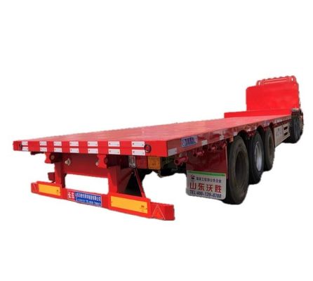 Lkw-Anhänger mit 3 Achsen Flachbett-Halbanhänger mit 12,00R22,5 Reifen und hoher Tragfähigkeit