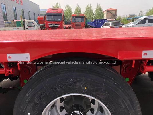 Lkw-Anhänger mit 3 Achsen Flachbett-Halbanhänger mit 12,00R22,5 Reifen und hoher Tragfähigkeit