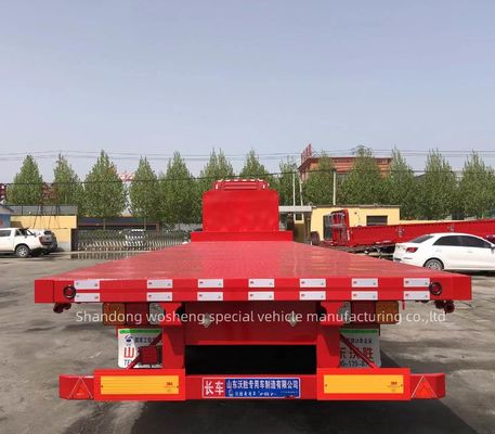 Lkw-Anhänger mit 3 Achsen Flachbett-Halbanhänger mit 12,00R22,5 Reifen und hoher Tragfähigkeit