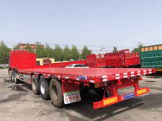 Lkw-Anhänger mit 3 Achsen Flachbett-Halbanhänger mit 12,00R22,5 Reifen und hoher Tragfähigkeit