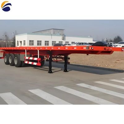 Wosheng Flatbed Truck Trailer mit 3,5&quot; 90mm King Pin und 28t schwerem Landegerät