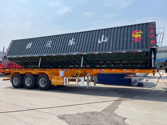 30-100 Tonnen Side Tipper Tipping Dump Trailer Dump Grain Semi Trailer für den Lkw-Transport