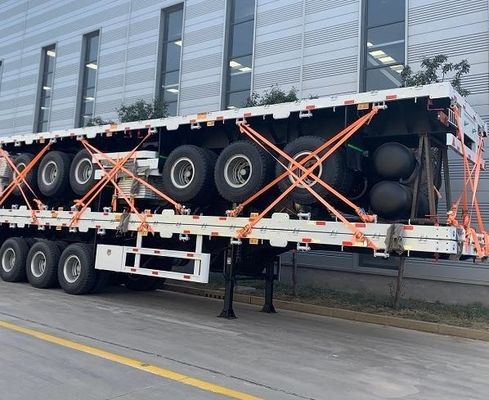 Individuelle Größe und Farbe 3 4 Achsen Container Flatbed Flat Semi Trailer für Lkw