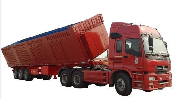 2-3 Achsen Halbanhänger Schwerlast-Seitenkipper-Dump-Lkw-Anhänger für den Transport von Kies