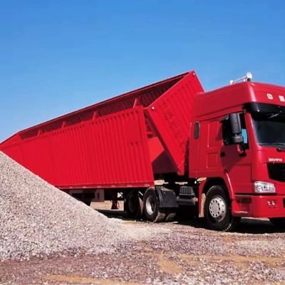 2-3 Achsen Halbanhänger Schwerlast-Seitenkipper-Dump-Lkw-Anhänger für den Transport von Kies