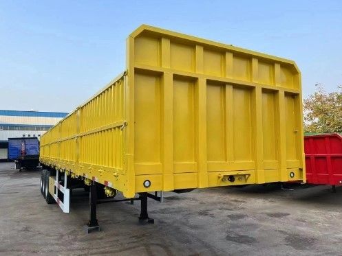12400X2500X3650mm Lkw-Anhänger Seitenwandanhänger Offene Zäune Lkw 4-Achsen-Halbanhänger