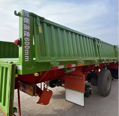 12400X2500X3650mm Lkw-Anhänger Seitenwandanhänger Offene Zäune Lkw 4-Achsen-Halbanhänger