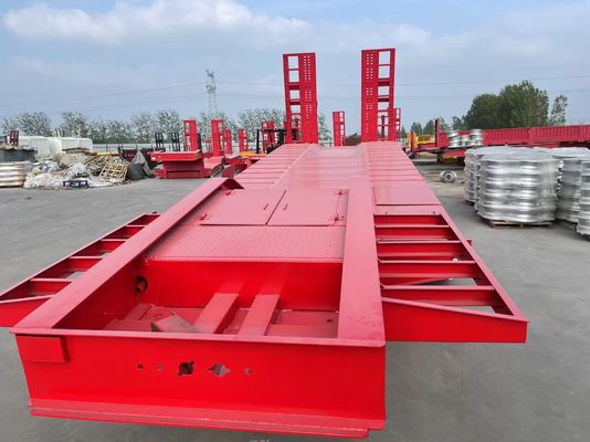 Mechanische Aufhängung Niederbett-Lkw-Anhänger 60 80 100 Tonnen Kapazität für schwere Lasten