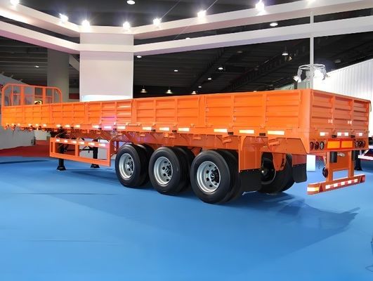 Anpassbarer 50T 3 Achsen Seitenwand Semi-Anhänger mit 600mm und 800mm Seitenplattenhöhe