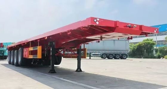 20-45 Fuß Container Transport Verwendung 2-4 Achs Flachbett-Lkw-Anhänger mit Felge 9.0-22.5