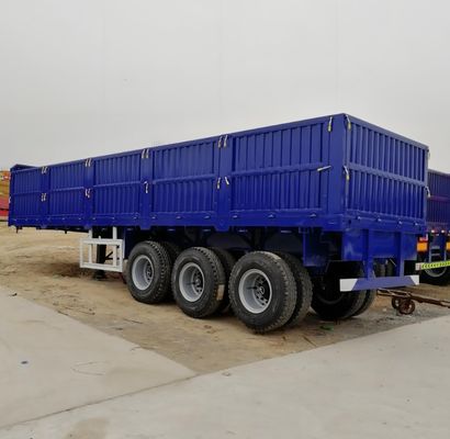 Anpassbarer 50T 3 Achsen Seitenwand Semi-Anhänger mit 600mm und 800mm Seitenplattenhöhe
