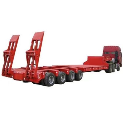 angepasste Farbe 3-Achsen-Low-Loader-Anhänger Schwerlast-Gusshals-Low-Bed-Semi-Anhänger