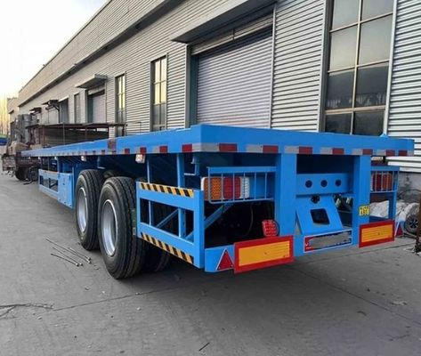 Semi-Anhänger 2 Achse 20FT 40FT Flachbett Container Flachbett Lkw Anhänger Reifen 12.00R22.5