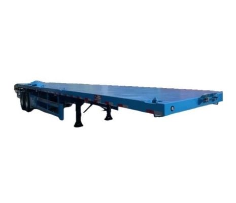Wosheng Halbanhänger 2/3 Achsen Flachbett-Container-Lkw-Anhänger mit 12.00R22.5 Reifen