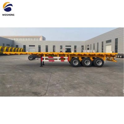 Versandcontainer Flatbed Semi-Trailer mit 12 Sätzen Twist Lock und 0 Tonnen maximale Nutzlast