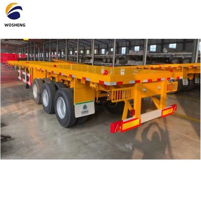 Versandcontainer Flatbed Semi-Trailer mit 12 Sätzen Twist Lock und 0 Tonnen maximale Nutzlast