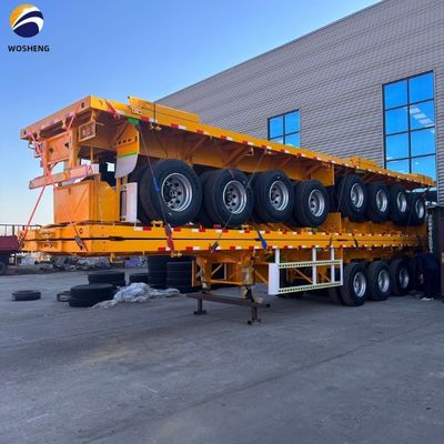 Versandcontainer Flatbed Semi-Trailer mit 12 Sätzen Twist Lock und 0 Tonnen maximale Nutzlast