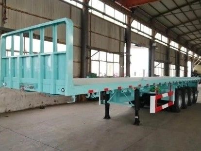 Mechanische Aufhängung 4 Achsen Flachbett-Semi-Anhänger für 20FT 40FT Containertransport