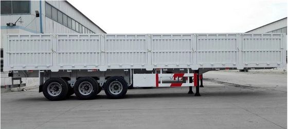 Stahlmaterial Dreiachsige Halbanhänger für 40 Tonnen Massentransport 12400X2500X3650mm