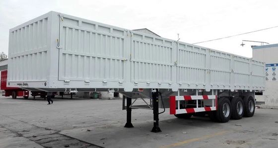 Stahlmaterial Dreiachsige Halbanhänger für 40 Tonnen Massentransport 12400X2500X3650mm