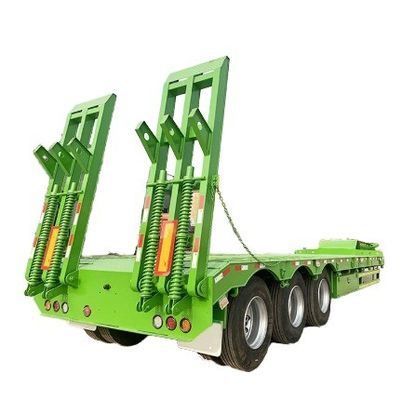 80T Schwerlast-Gusshals-Hydraulische Rampe Niedrigbett-Schienenanhänger für Niedrig-Boy-LKW-Stahl