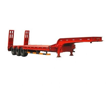 80T Schwerlast-Gusshals-Hydraulische Rampe Niedrigbett-Schienenanhänger für Niedrig-Boy-LKW-Stahl