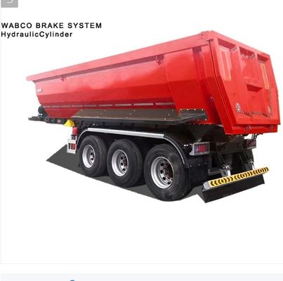 Lkw-Anhänger 80 Tonnen Hydraulischer Hinterbehälter mit mechanischer Aufhängung