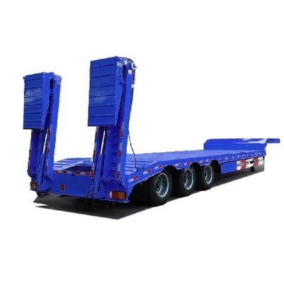 80T Schwerlast-Gusshals-Hydraulische Rampe Niedrigbett-Schienenanhänger für Niedrig-Boy-LKW-Stahl