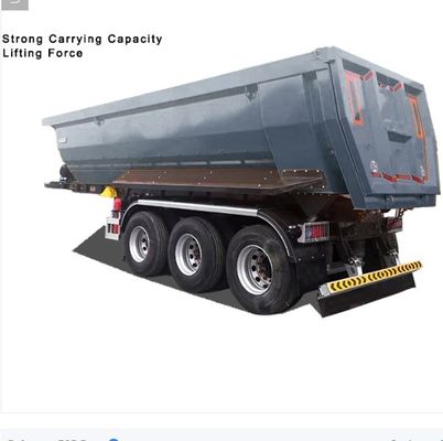 Lkw-Anhänger 80 Tonnen Hydraulischer Hinterbehälter mit mechanischer Aufhängung