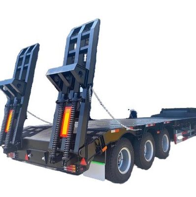 Multi 3/4 Achsen 60 80 100 Tonnen Lowboy Lowbed Semi Trailer für Lkw und Wettbewerb