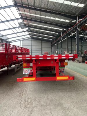 12 Drehverschluss-Plattform-Container Flachbett-Halbanhänger für Lkw-Tare Gewicht 7,0 Tonnen