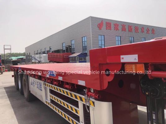 Q345b Hauptstrahl 3 Achse Flachbett Lkw Halbanhänger Königspin 2,00 &quot; 50 / 90 für den Markt