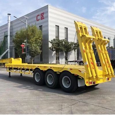 3/4 Achse 40-100 Tonnen Gänsehals Lowboy Low Bed Truck Halbanhänger für von Wosheng