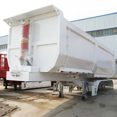 3 Achsen U-Form Hydraulischer Rücken End Dump Halbanhänger Tipper Tipping Anhänger 30-120 Tonnen