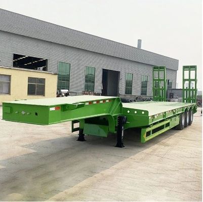 Maximale Nutzlast 30000 kg Sattelanhänger für die Beförderung von Baggern und Baumaschinen