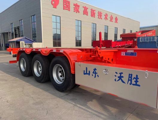 20ft 40ft Container Skeleton Semi-Trailer mit 13 Tonnen Achse und Blattfeder von Wosheng
