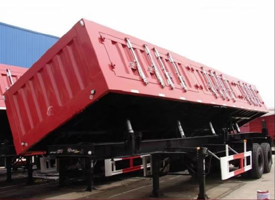 13/16 Tonnen Achsseiten-Semi-Tipping-Trucks für Schüttgut Stahlmaterial von professionellen