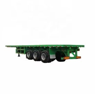 Reifen Spezifikationen Dreieck 3-Achse 50 Tonnen Flachbett Größe 12,4m Container Flachbett Semi-Anhänger