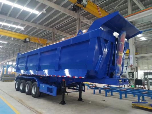 LKW-Anhänger Rückenkipp-LKW-Anhänger 4 Achsen Rücken-Dump-Halbanhänger