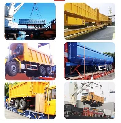 LKW-Anhänger Rückenkipp-LKW-Anhänger 4 Achsen Rücken-Dump-Halbanhänger