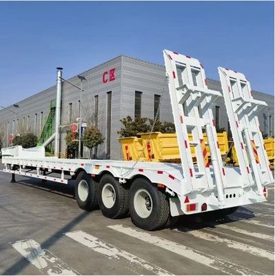 Lkw-Anhänger 3/4 Achs schwerer Dienst lowboy lowbed Halbanhänger für Baggertransport