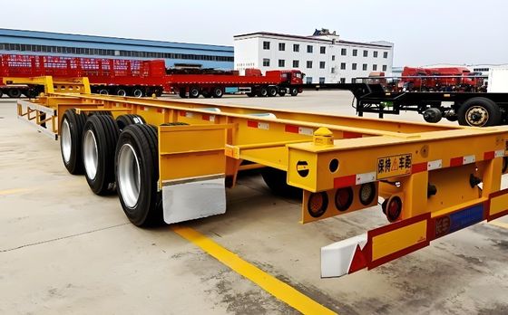 Lkw-Anhänger und erschwingliche 3 Achsen 4 Achsen Skelett Chassis Container Semi-Anhänger