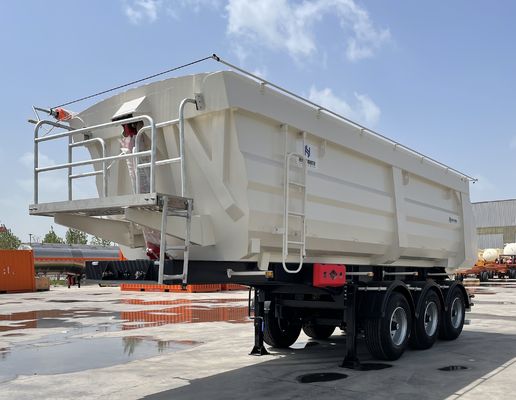 angepasster 3-Achsen-Hydraulischer Rücken-Dump-Semi-Anhänger mit 28 t schwerem Landegerät